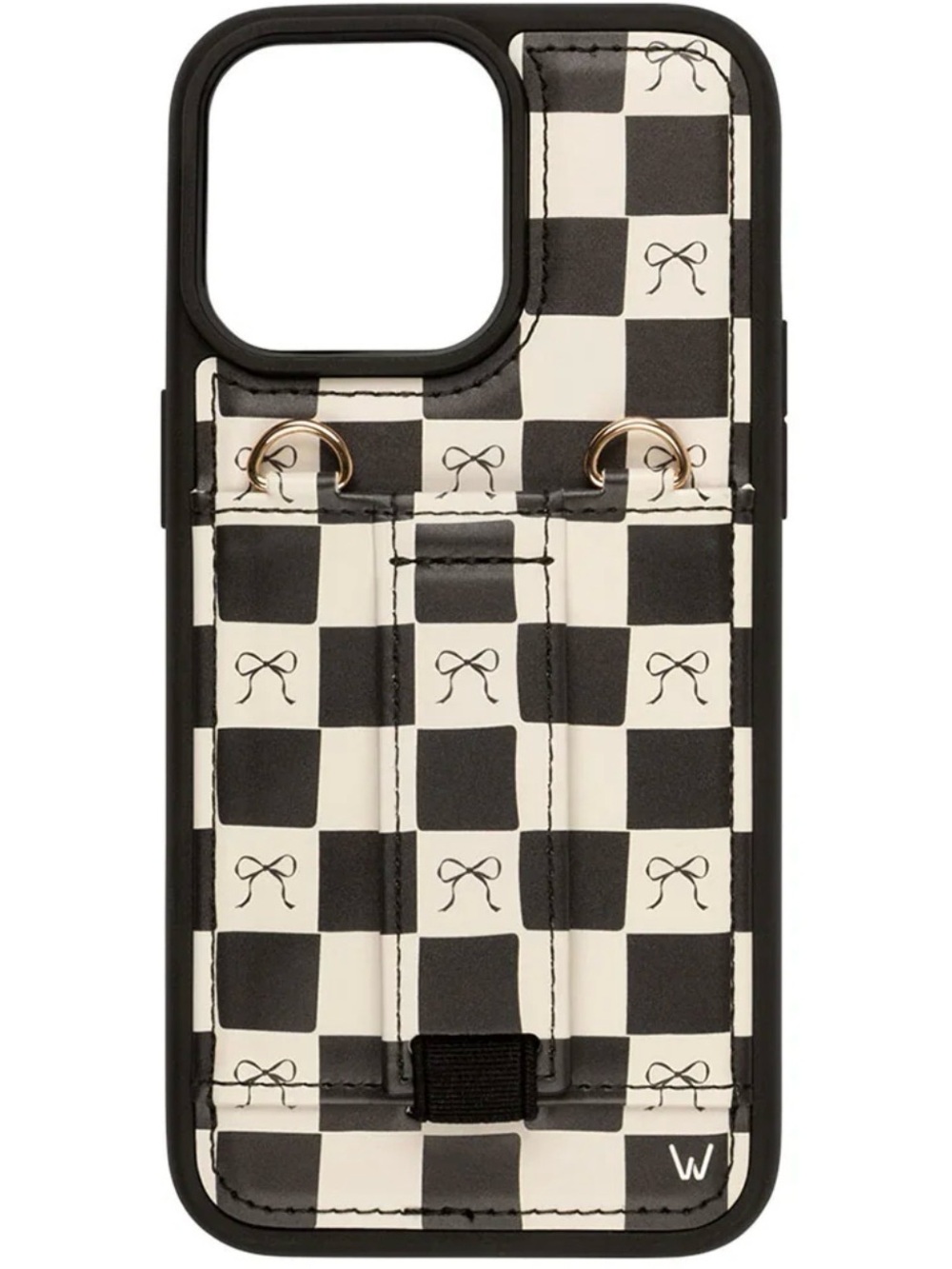 Bundle Walli Case iphone 16 Plus Bow Noir Purse Case & strap